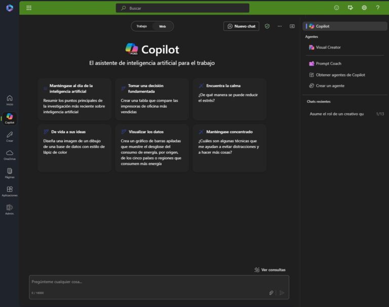 Pantallazo de Copilot en Teams