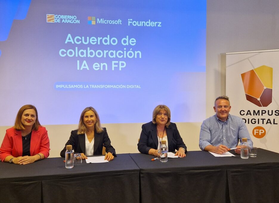 Firma Gobierno Aragón Educación-FP-Microsoft-Founderz